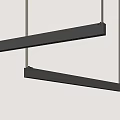 Modern Linear Pendant Light With Sleek Black Design For Contemporary Interior Lighting 3d model
