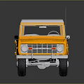Yellow Vintage Off Road Vehicle With White Roof And Classic Design