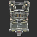 Sci-fi Bracket Gundam Bracket Large Equipment Bracket PBR Next Generation Rocket Bracket Robot Bracket Steel Bracket Sci-fi Platform 3d model
