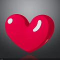 Shiny Red Heart Shaped Decorative Household Item For Daily Life Use