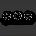 Automotive Car Parts Black Gauge Cluster Featuring Speedometer Tachometer Clear