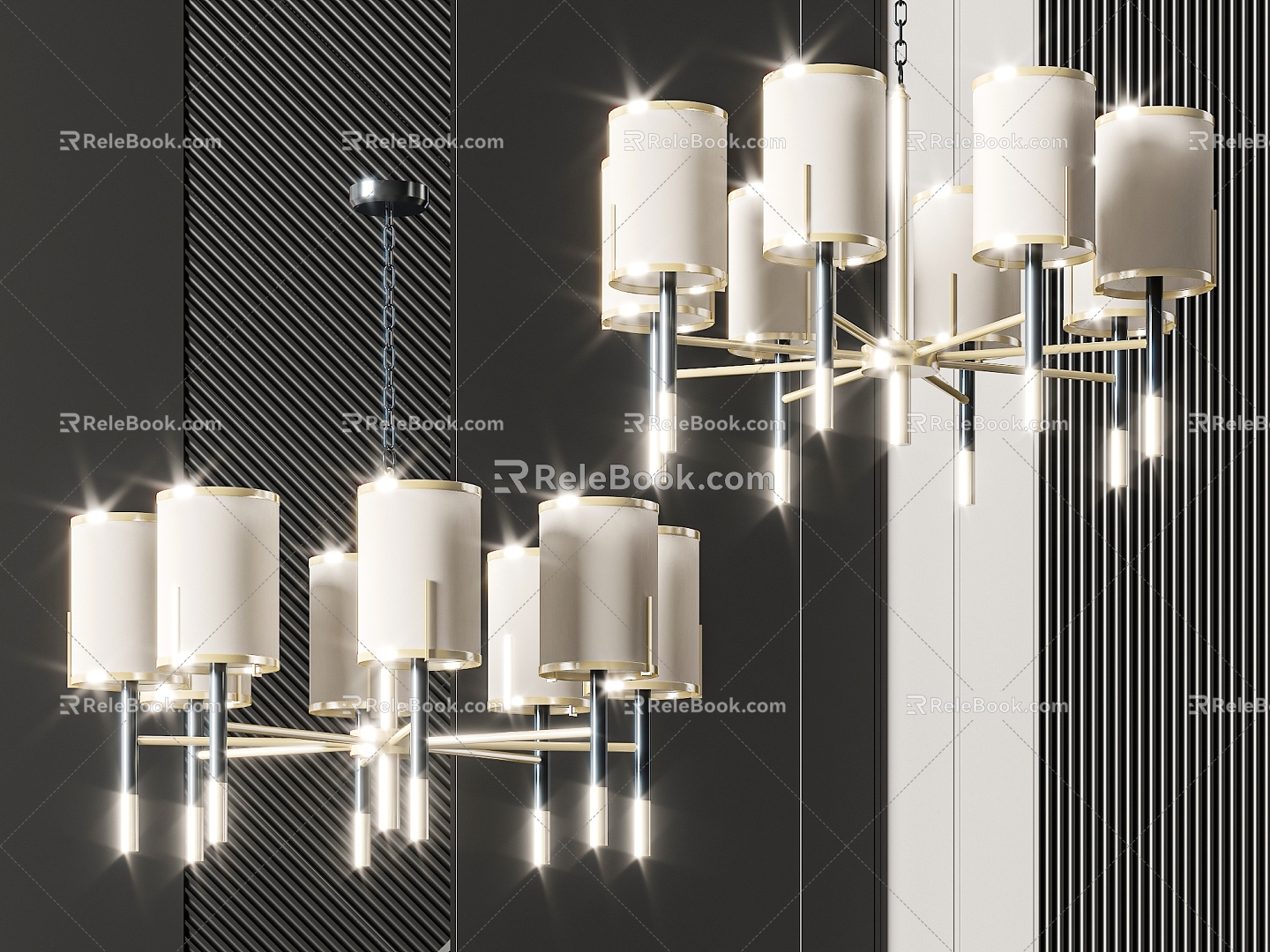 Modern chandelier 3d model