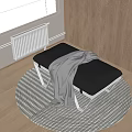 Modern sofa stool 3d model