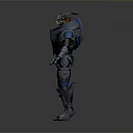 Futuristic Sci Fi Armored Character Design With Tech Infused Armor And Humanoid Features 3d model
