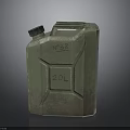 Rustic Metal Jerry Can With 20L Capacity NF28 Label On Weathered Surface