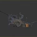 Turret Machine Gun Heavy Machine Gun Turret Sci-fi Tower Defense Game Tower Defense Sci-fi Turret Game Turret 3d model