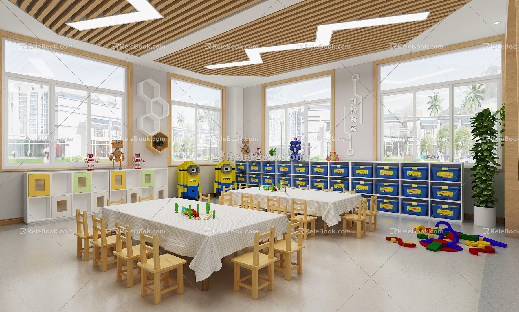 Modern Kindergarten Kindergarten Handmade Guest Room 3d model