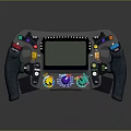 Carbon Fiber Racing Car Steering Wheel With Digital Display Multicolor Dials And Control Buttons