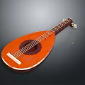 Vintage Wooden Mandolin With Round Sound Hole And Smooth Acoustic Strings Design