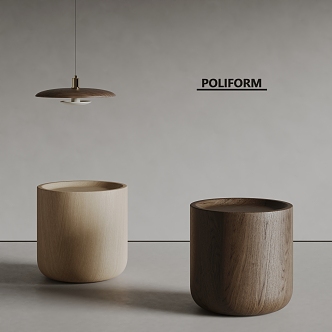 poliform modern side table solid wood side table chandelier 3d model