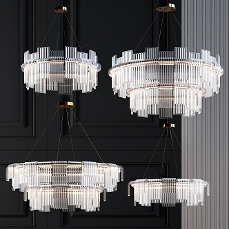 Light Luxury Crystal Chandelier 3d model