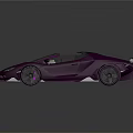 Stylish Purple Convertible Supercar With Sleek Aerodynamic Design And Glossy Finish