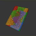 Red Covered Decorative Life Supply With Exquisite Gold Ornate Patterns And Shiny Surface
