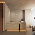 Quiet Middle Ancient Hairdresser's Reception Desk Hall Beauty Salon Barber Shop Hair Salon Middle Ancient Hall 3d model