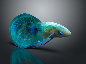 Modern Fish Alien Fish Science Fiction Fish Fantasy Fish 3d model