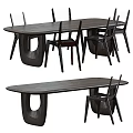 Modern Wooden Dining Table Set With Contemporary Chair Design For Home