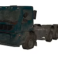 Dark Colored Tractor Truck With Multiple Wheels And Trailer Hitch For Heavy Duty Use