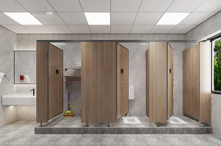 Public toilet Modern toilet 3d model