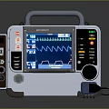 Advanced Portable Medical Monitor Featuring ECG Waveform Display Control Panel and Handle
