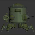 modern turret turntable sci-fi tower defense game tower defense 3d model
