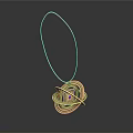 Golden Decorative Home Living Accessory With Circular Design And Blue Stone