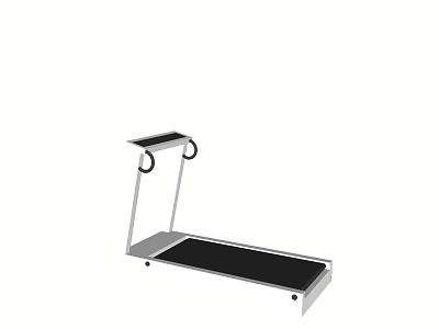 Sturdy Treadmill Fitness Equipment With Running Belt Handrails And Console For Home Gym 3d model