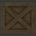 Vintage Wooden Crate With Cross Planks Brown Wood And Solid Design