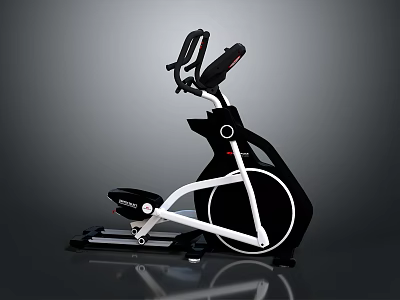 Modern Black And White Elliptical Trainer Home Fitness Equipment For Workout 3d model