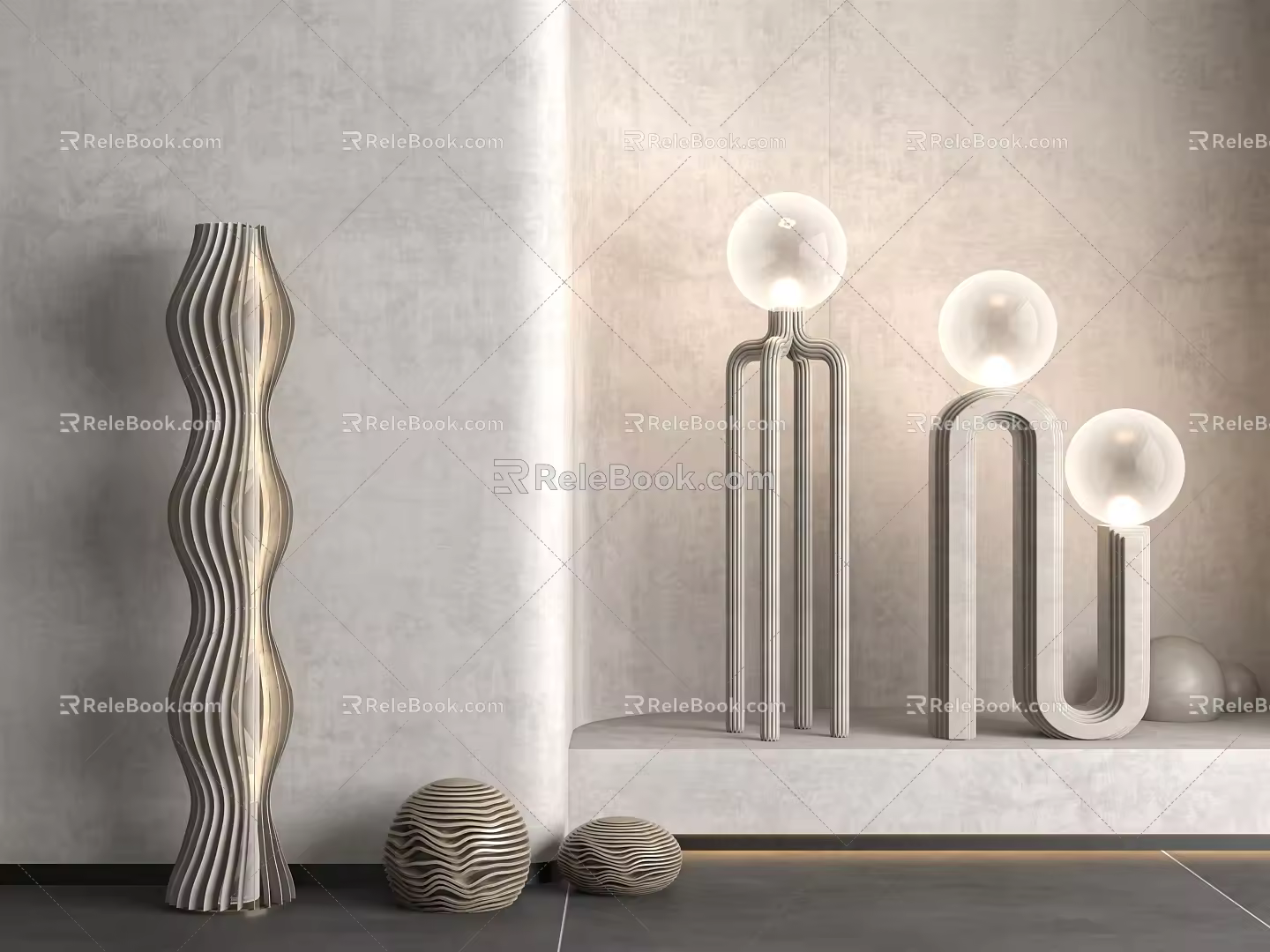 Modern floor lamp 3d model