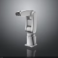 White Robotic Arm Technology Showcasing Precision Mechanical Design And Stable Base 3d model