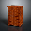 Classic Wooden Chest of Drawers With Multiple Drawers And Wood Grain Surface
