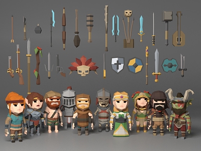 Modern Game Characters 3d model