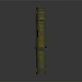 Military Missile With Camouflage Paint Red Warhead And Metal Support Structure