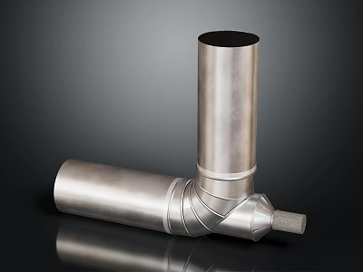 Stainless Steel Pipe Fitting With Elbow Bend For Industrial Pipeline System 3d model