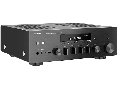 Yamaha Black AV Receiver With NET RADIO Function Control Knobs And Buttons 3d model