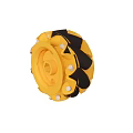 Industrial Equipment Heavy Duty Yellow Black Wheel With Hexagonal Center And Metal Bolts