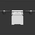 Aerospace Quadrotor Drone With Cargo Transport Box For Space Exploration Missions