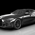 Black BMW M3 Touring Sporty Design With Streamlined Body And Black Alloy Wheels