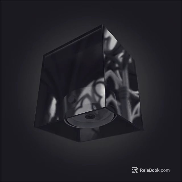 Elegant Modern Square Ceiling Light With Sleek Design And Reflective Surface 3d model