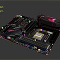 High Performance Gaming Motherboard with CPU Socket RAM Slots Heat Sink and RGB Lighting