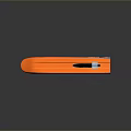Orange And Blue Cordle Fibra Streamlined Toy Boat With Reflective Surface Design