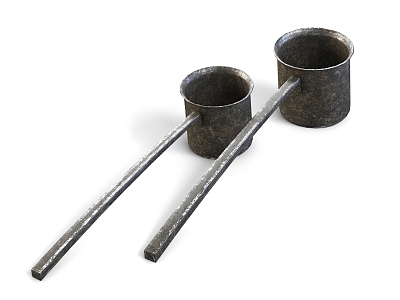 Iron spoon hardware tools blacksmith shop tools spoon 3d model