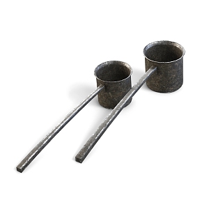 Iron spoon hardware tools blacksmith shop tools spoon 3d model