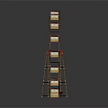 Gorgeous Ferris Wheel Amusement Equipment With Red Gold Frames And Bright Decorative Lights