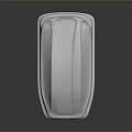 Sleek White Curved Cover With Smooth Surface And Modern Design For Appliance Housing