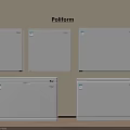 Poliform White Refrigerators and Freezers with Multiple Models Design 3d model