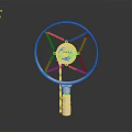 Modern Electronic Device With Circular Frame Central Intricate Pattern And Metal Support Structure