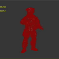 Sci Fi Armored Warrior Character In Combat Gear With Rifle And Helmet