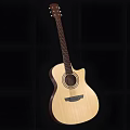 High Quality Acoustic Guitar With Natural Wooden Body And Six Steel Strings Classic Design