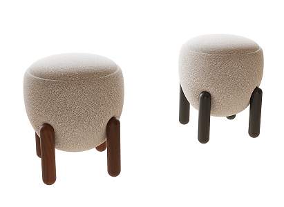 Shoe Changing Stool Dressing Table Stool Sofa Stool 3d model